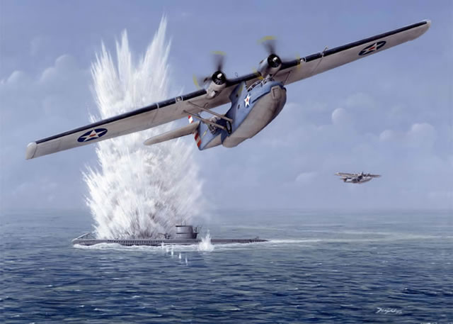 "Cats Have Claws" - Don Feight - PBY-5A Catalina World War II Aviation Art